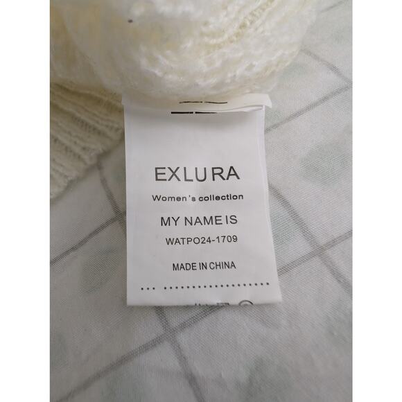 Exlura ivory wool blend oversized sweater size large - Picture 9 of 16